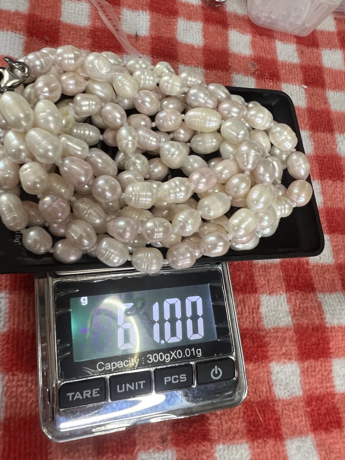 GSJ Sterling Cultured Freshwater Pink & White Pearls 60” Extra Long Length ~61g
