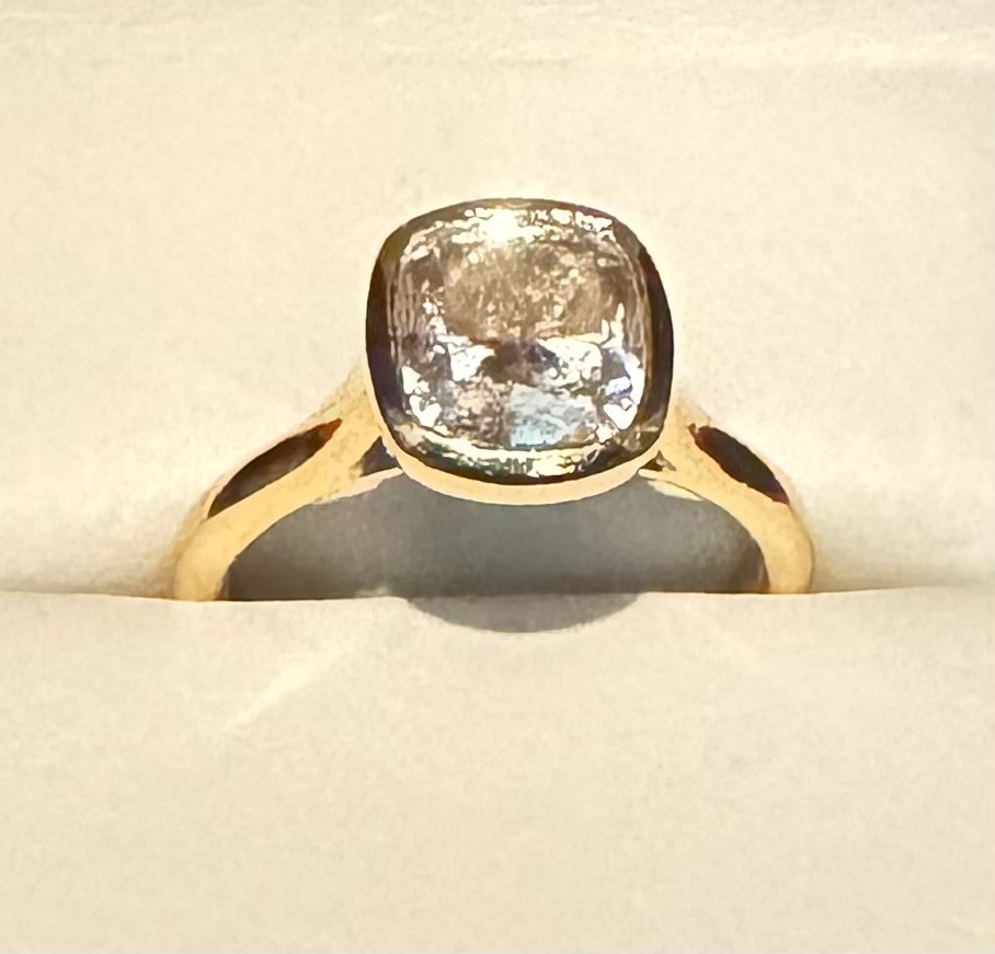 2.51ct GIA CERTIFIED 18K YELLOW GOLD ENGAGAGMENT RING – Size 6 🔥