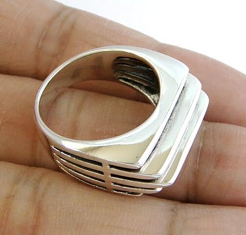 HEAT SINK SOLID STERLING 925 SILVER RING