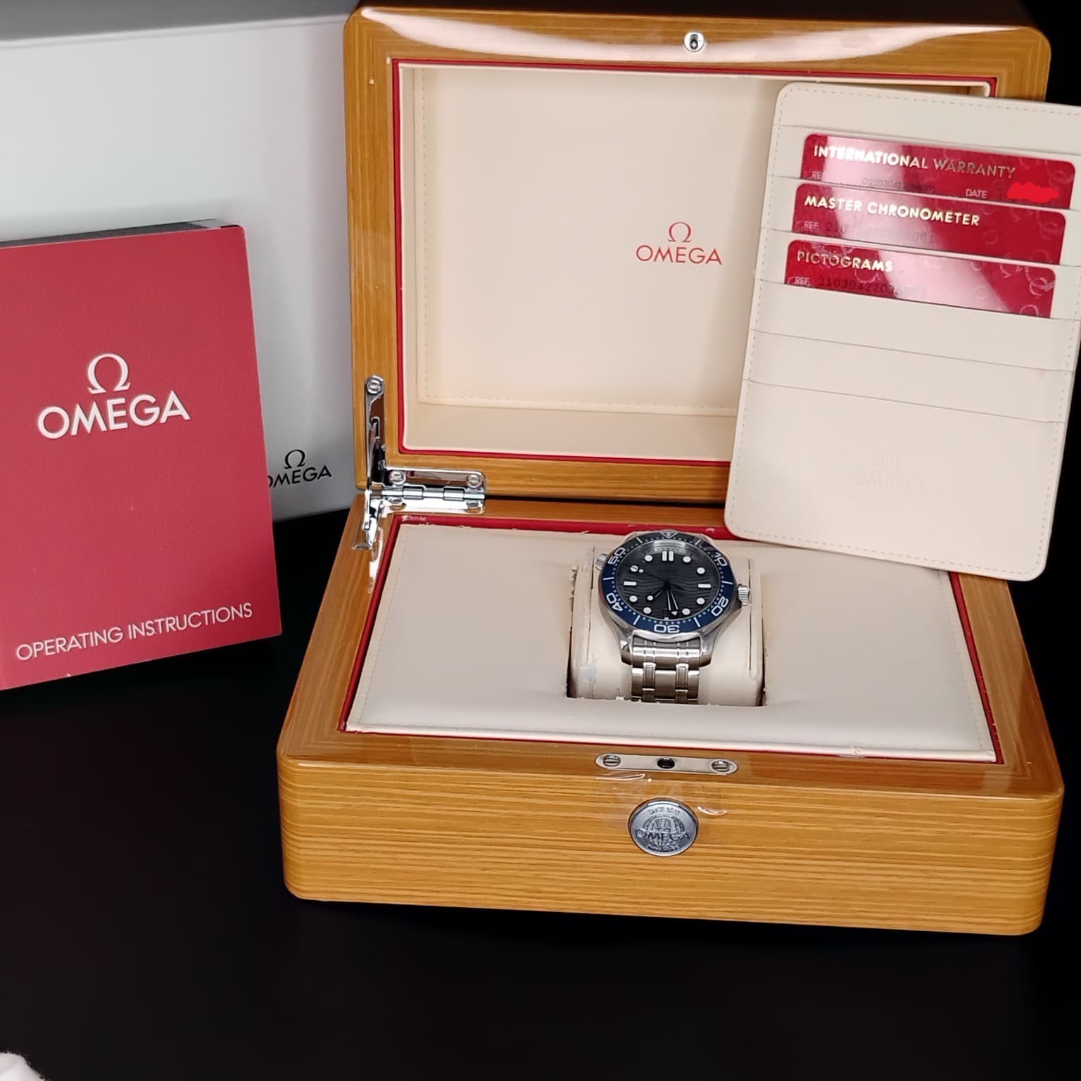 2024 OMEGA Seamaster Diver 300M Blue Gray Steel 42MM 210.32.42.20.06.001 FullSet
