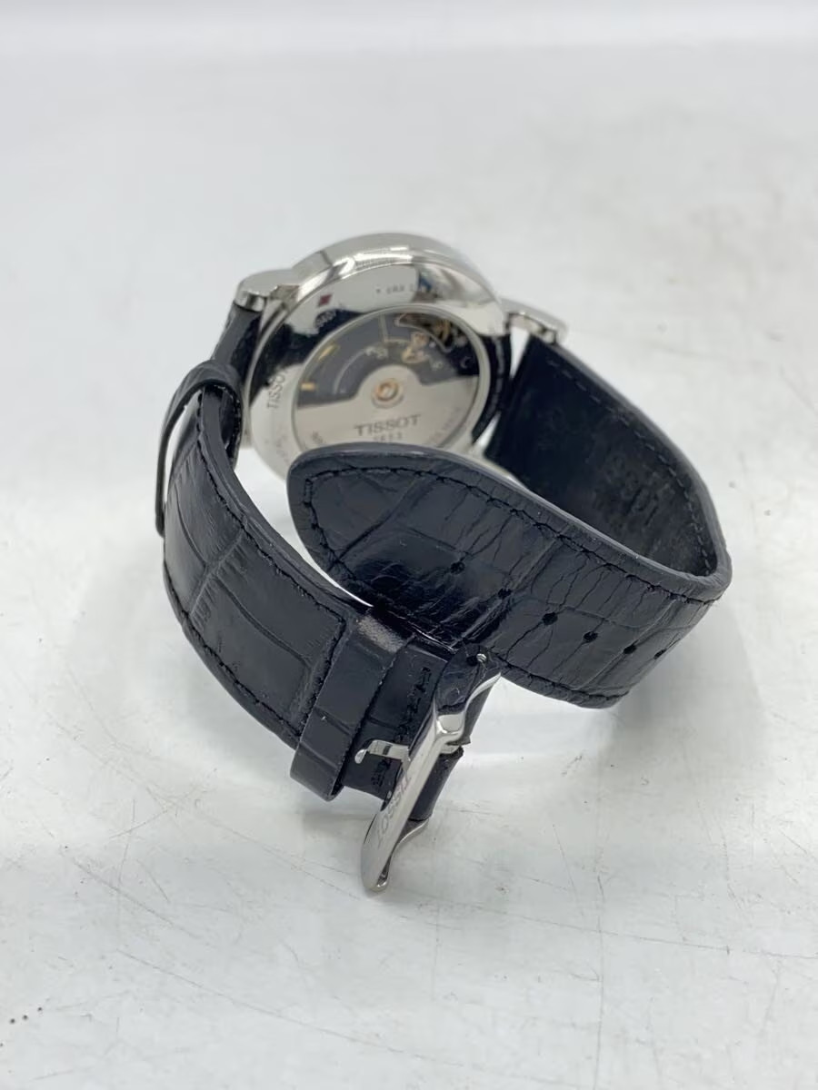 TISSOT Everytime Swissmatic T109407 Automatic Black Dial Date Leather Wat