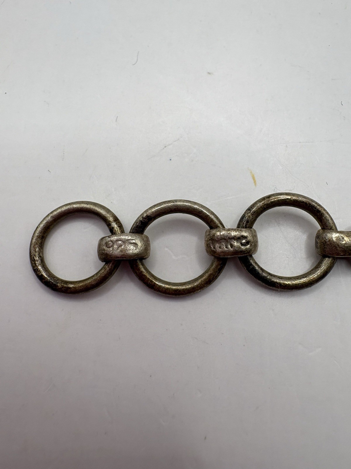 sterling silver 925 chunky bracelet Acrylic Rock Gray 7” 8” 8.5” Whimsigoth