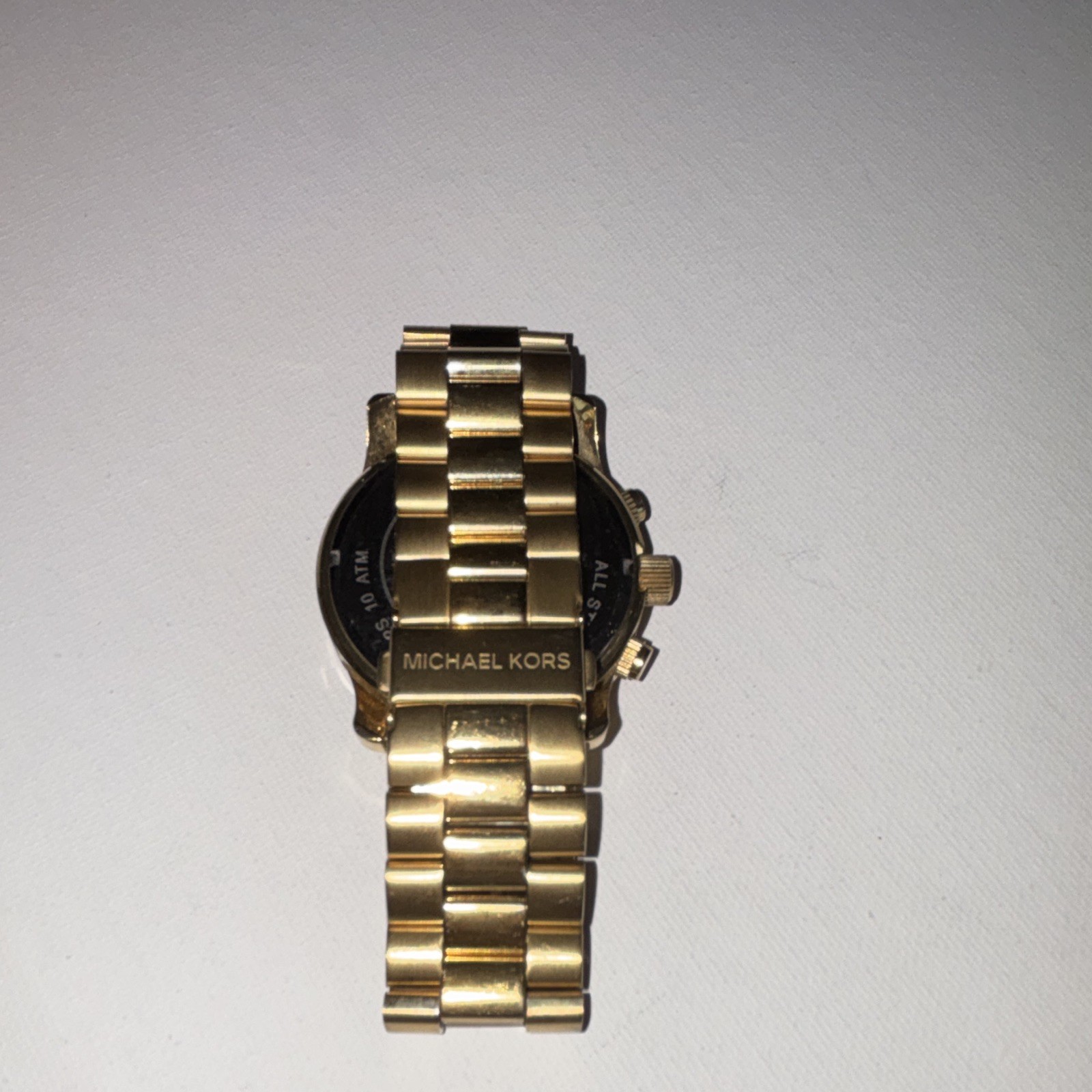Michael Kors Women’s Quartz Chronograph Date Gold Dial Gold SS Bracelet