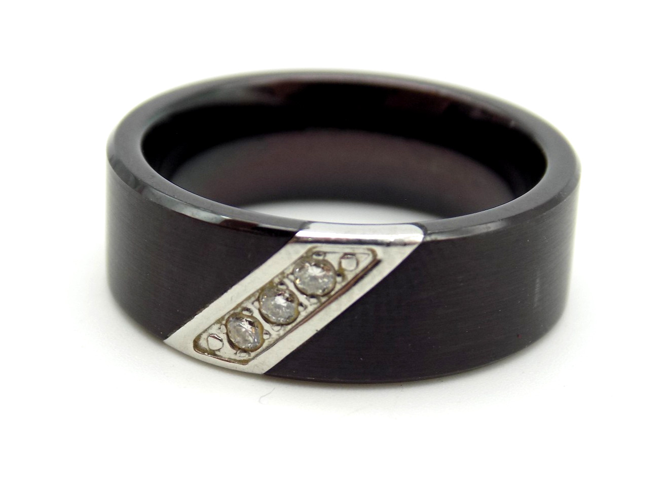Triton Tungsten Carbide Wedding Band Ring Diamond Sz 10