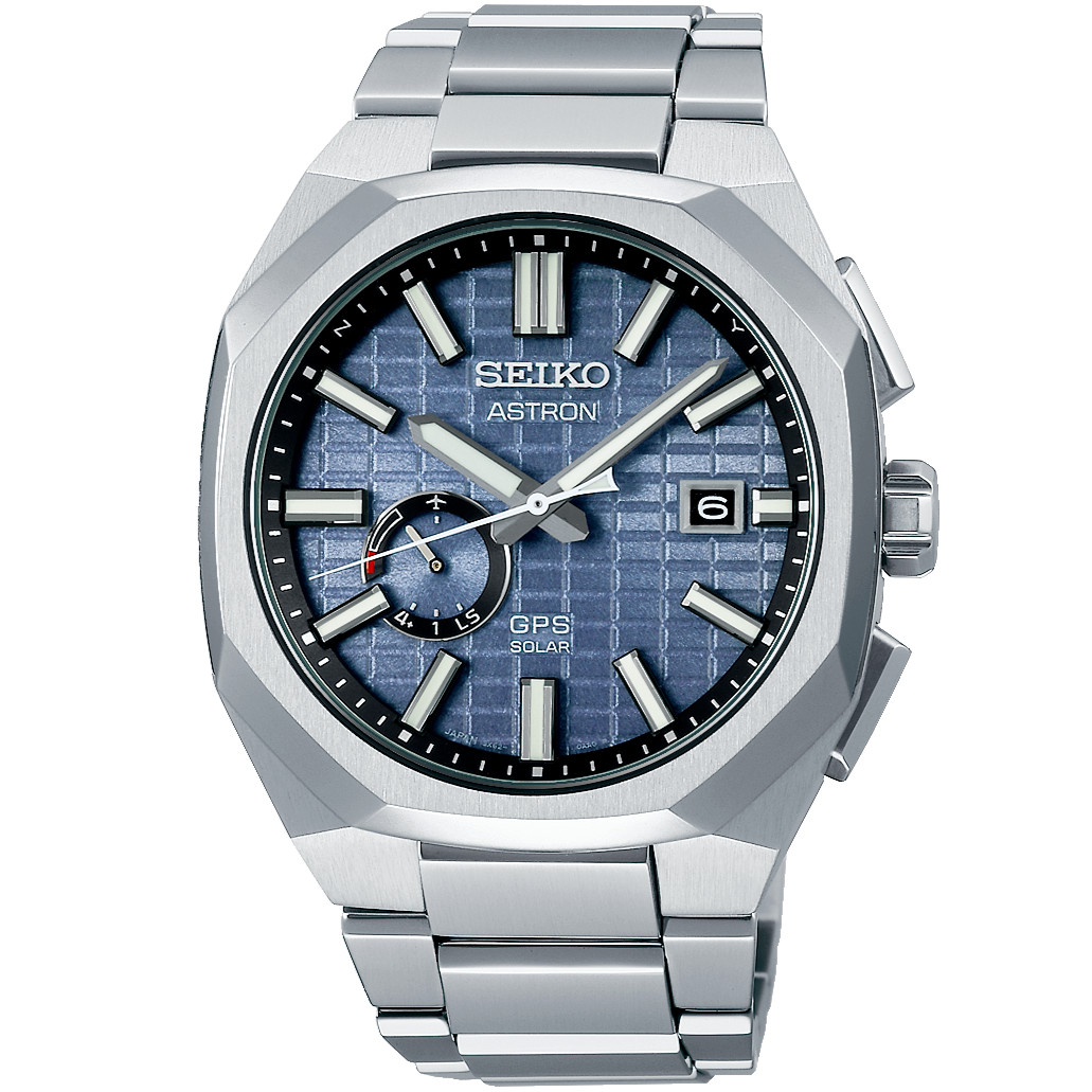 SEIKO ASTRON SBXD013 NEXTER Titanium GPS Radio Solar Watch Blue Gray Dial 41.2mm