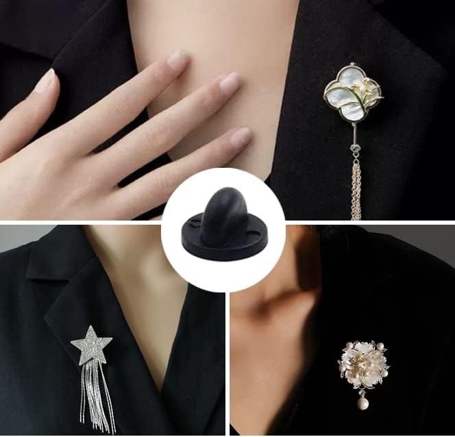 100 Pcs PVC Rubber Pin Backs Butterfly Clutch Backings Holder Tie Tacks Keepers,