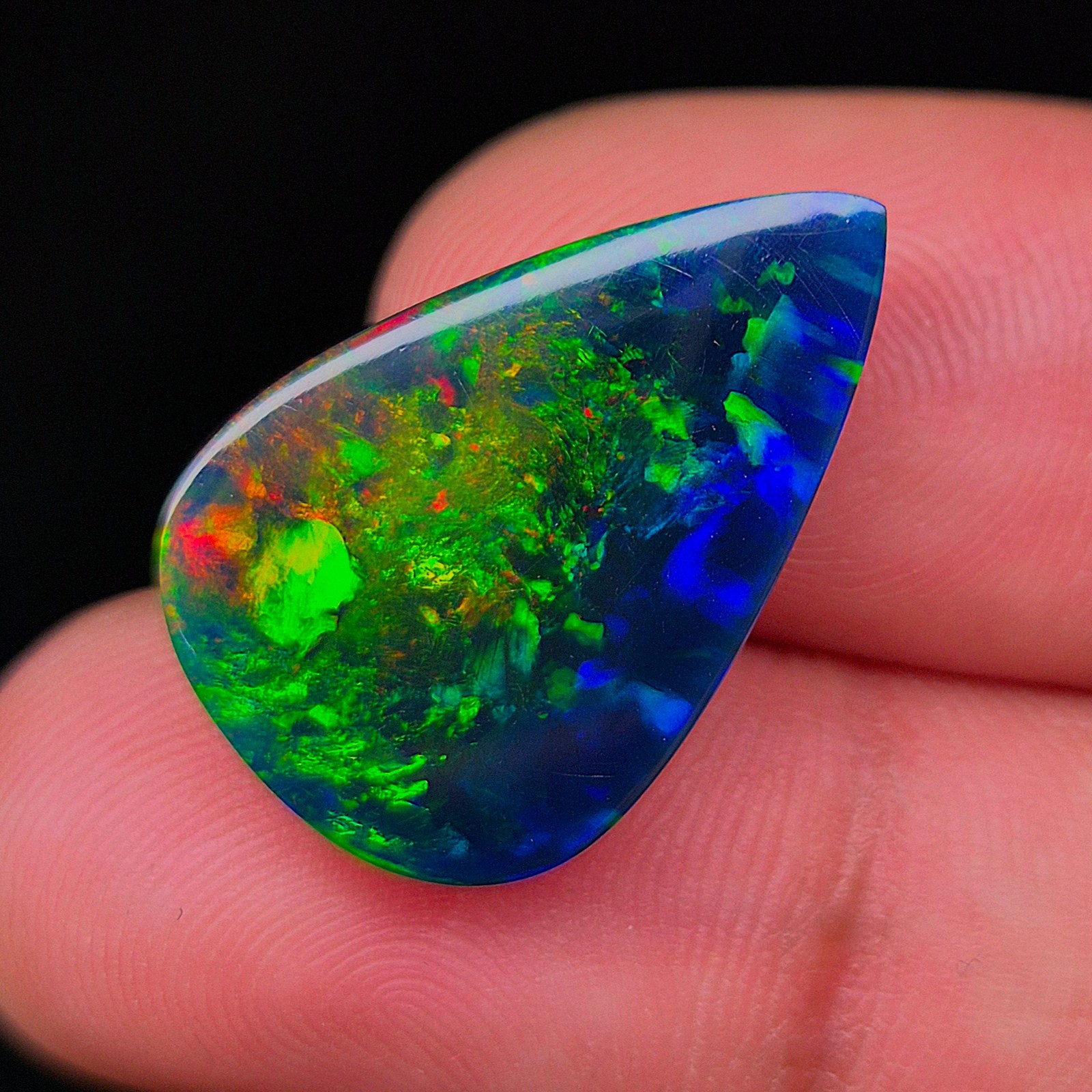 10.8 CT Natural Ethiopian ++Opal Multi Fire Loose Cabochon Gemstone 22×15 mm
