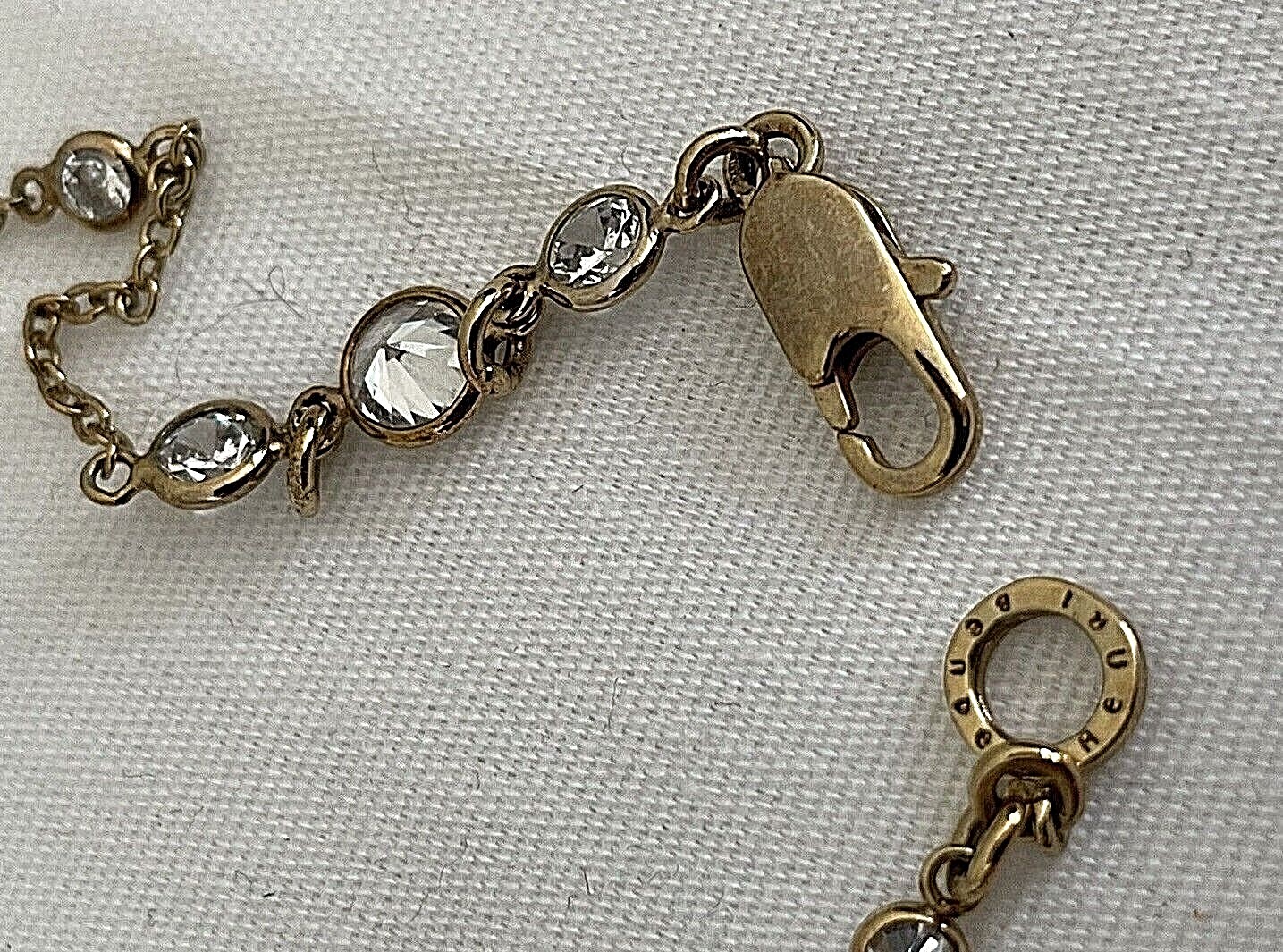 HENRI BENDL 48” Long Bezel Crystal Station Necklace