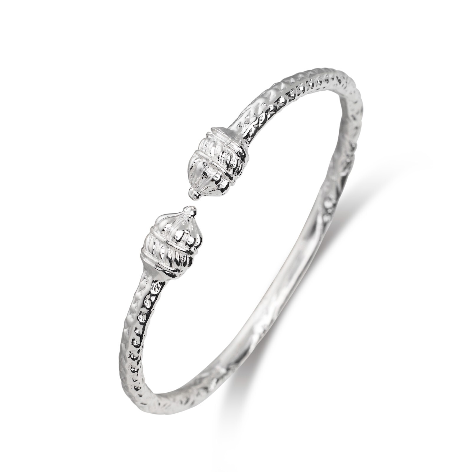 Better Jewelry .925 Sterling Silver Taj Mahal Bangles (1 Piece)