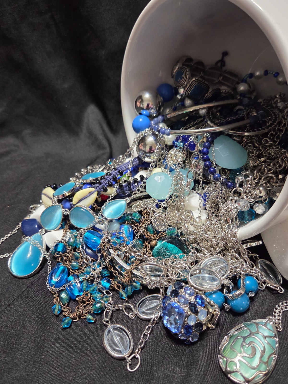 Mystery Blue themed Jewelry Lot #21
