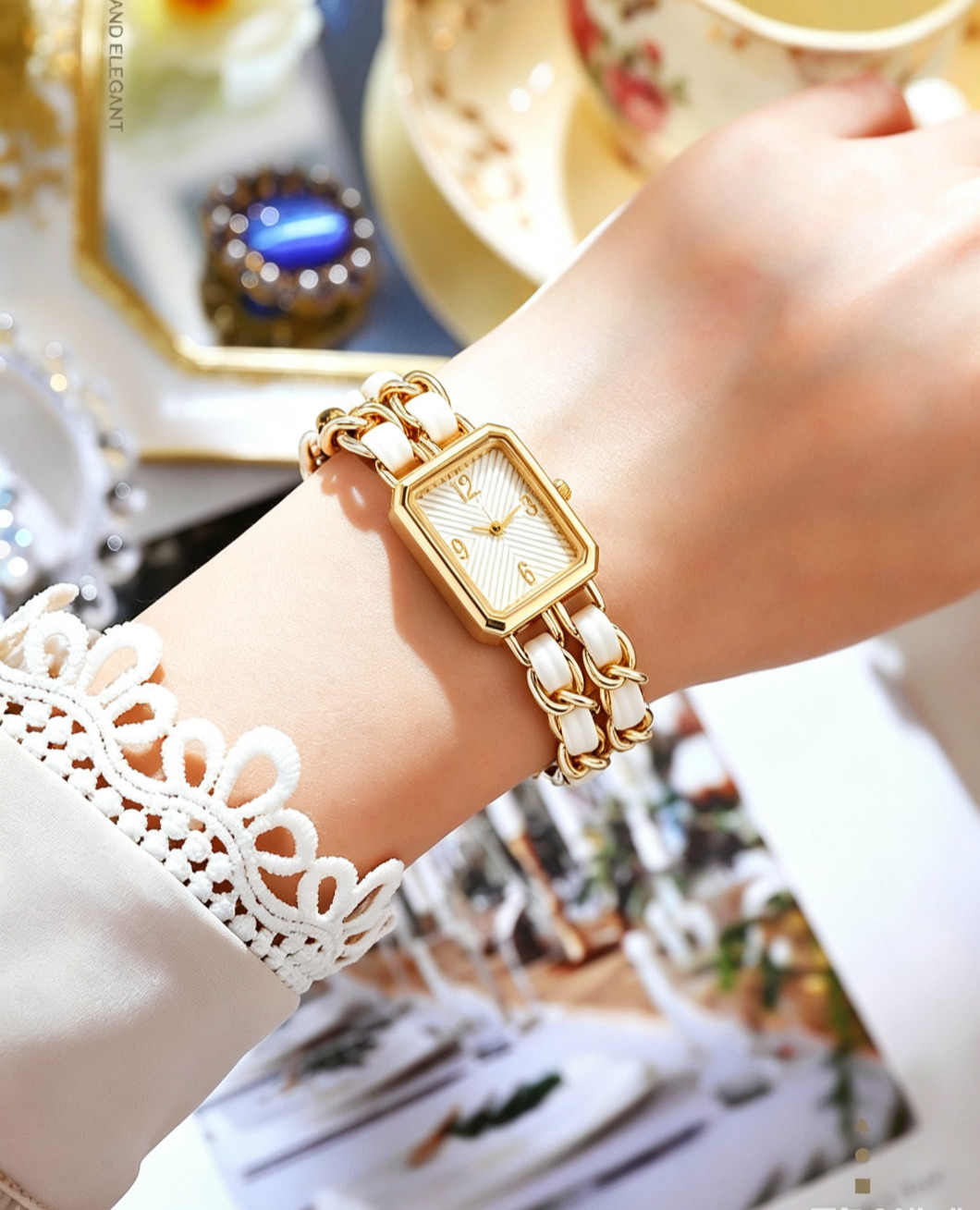 Women Watch Minimalist Luxury Watch Niche Chain Bracelet Wristwatch Women Gift