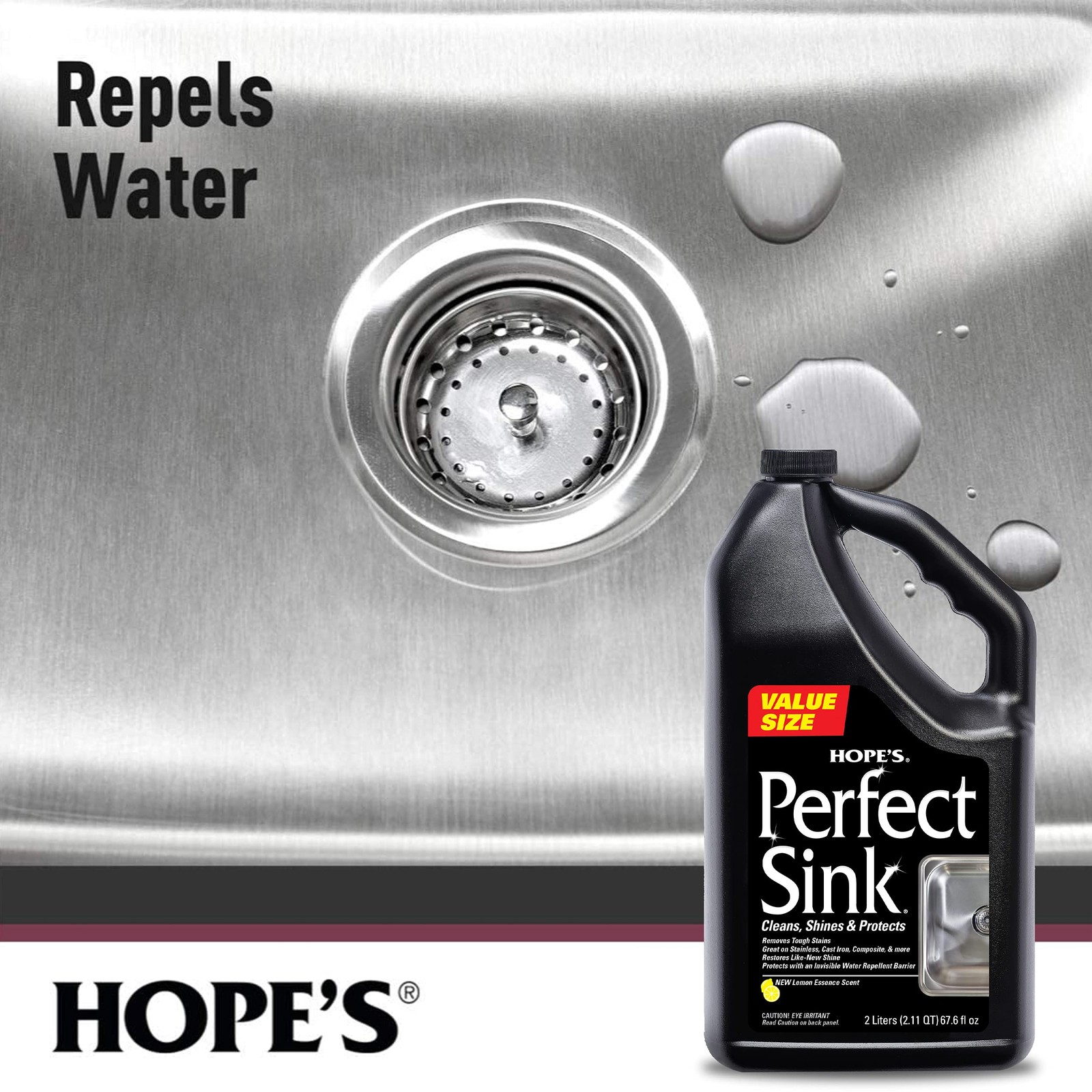 HOPE’S Perfect Sink Cleaner and Polish, Restorative, 67.7 Fl Oz (Pack of 1)