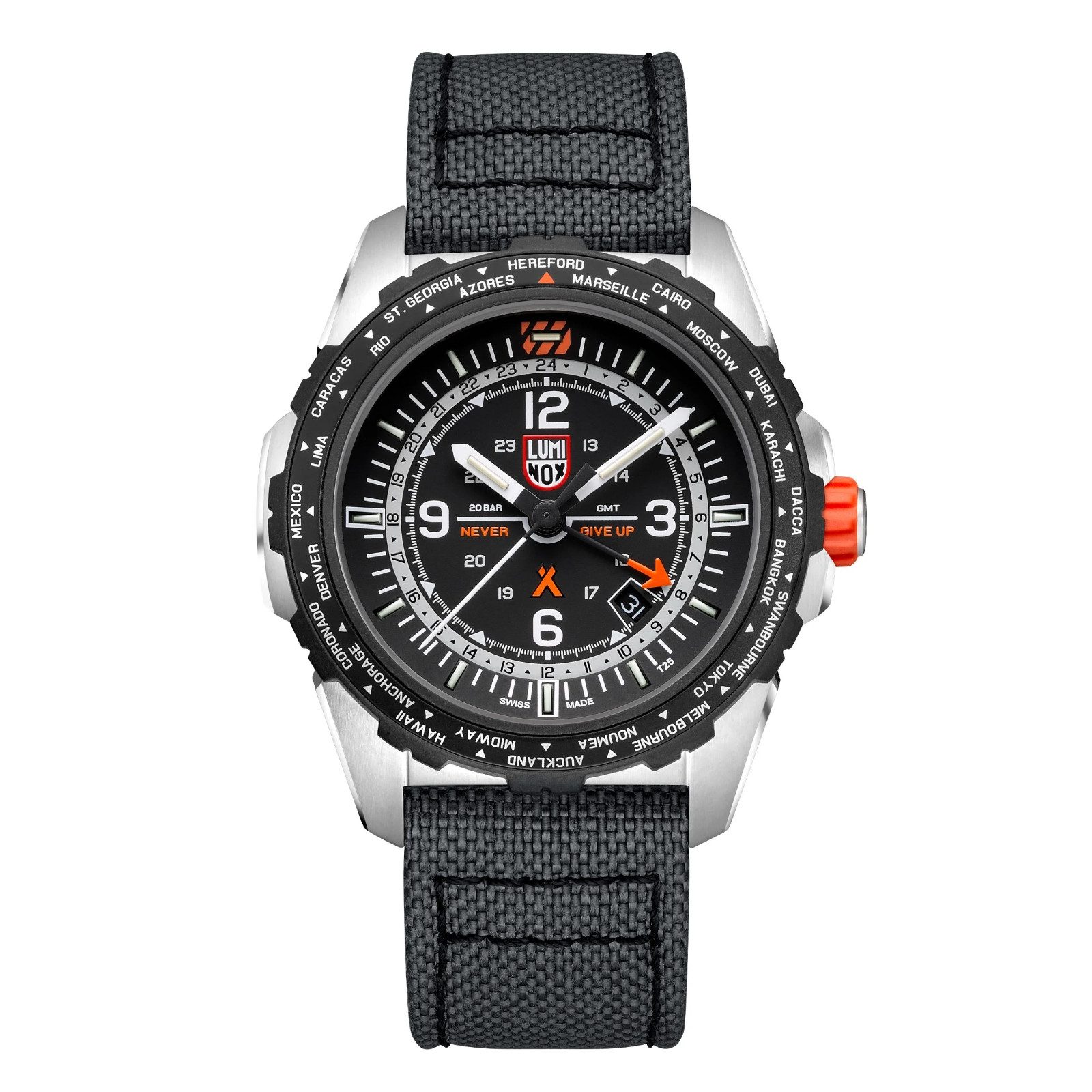 Luminox Men’s 45mm Bear Grylls Survival Air Multi Time Zone GMT Watch XB.3761