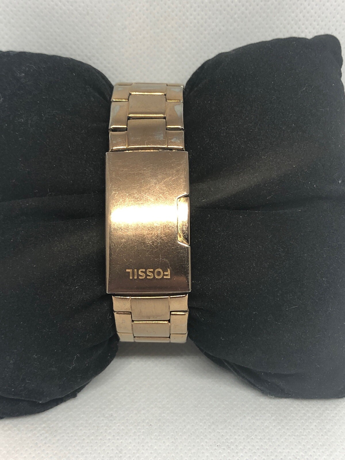 Fossil ES2811 Womens Gold Stainless Steel Analog Rose Gold Dial Wrist Watch HG31
