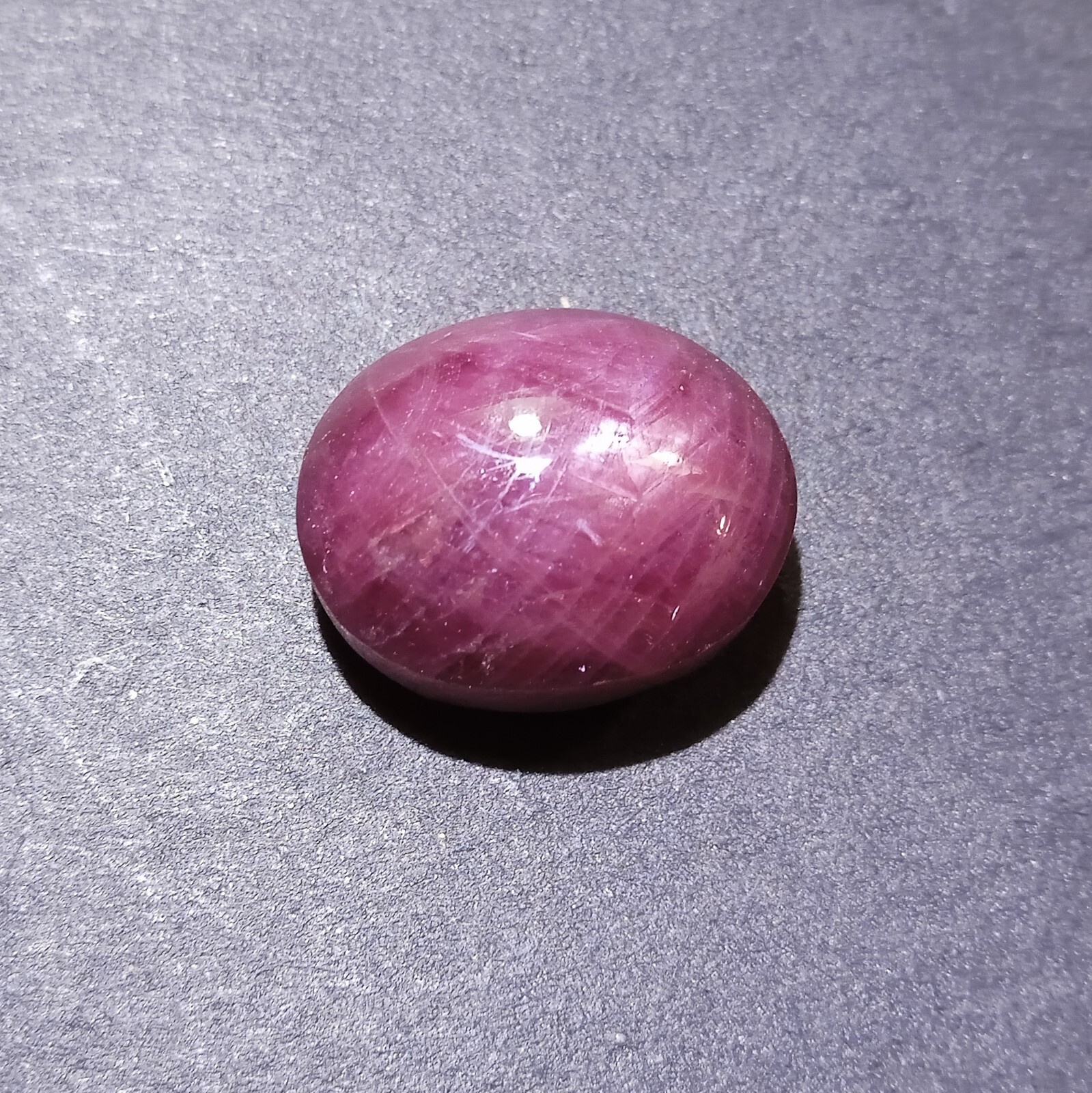 31 Carat 17.8×14.2×10.7 MM Natural Purple Pink Color Ruby Oval Shape Cabochon