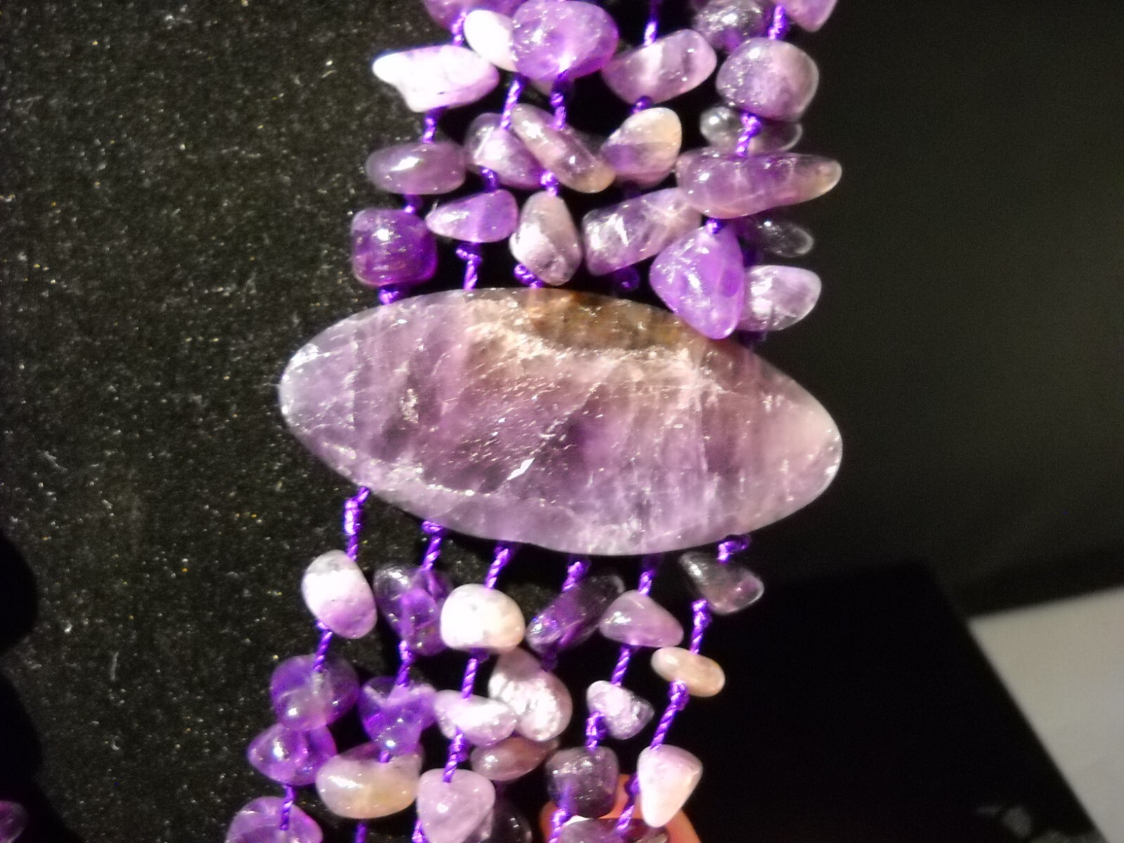 Mine Finds by Jay King Multi-Strand Amethyst Chip Necklace Precious Stone #251
