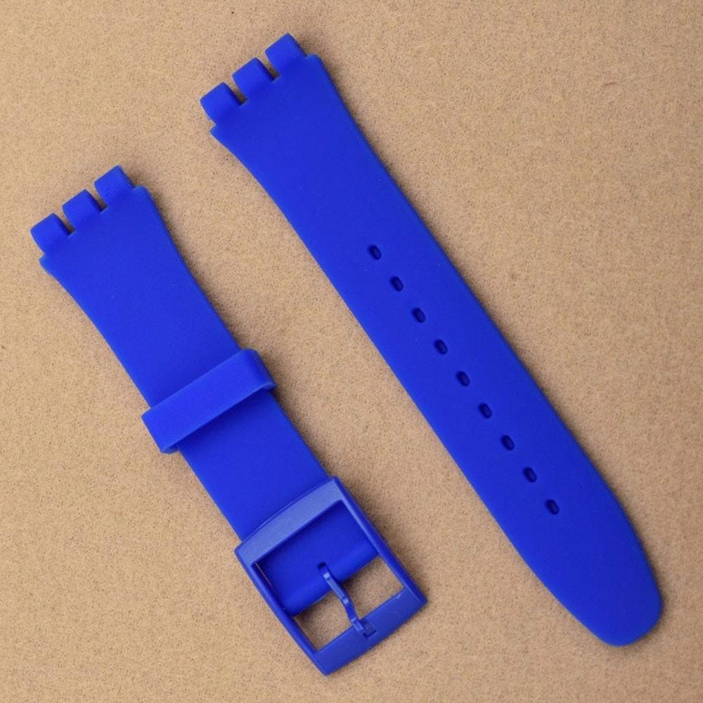 Silicone Watch Strap 17mm 19mm 20mm Sport Rubber Band Men Women for Swatch