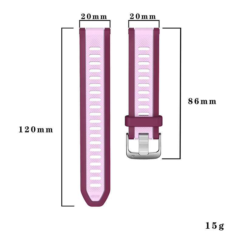 Replacement Silicone Sports Strap Quick Fit Watch Band For Garmin Forerunner 165