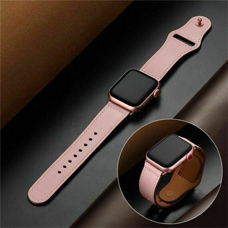 Leather Apple Watch Band Strap for Apple iWatch Series 9 8 7 6 5 4 3 41/45/49mm