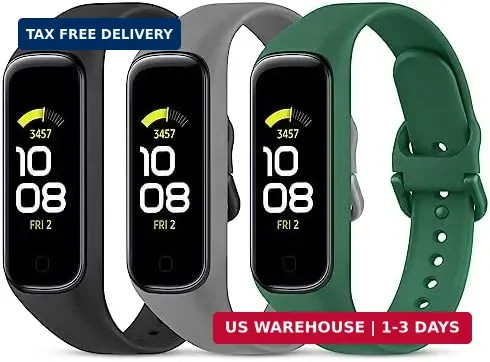 Wanme Replacement Bands for Samsung Galaxy Fit 2 Band Women Men, 3 PACK Silicone