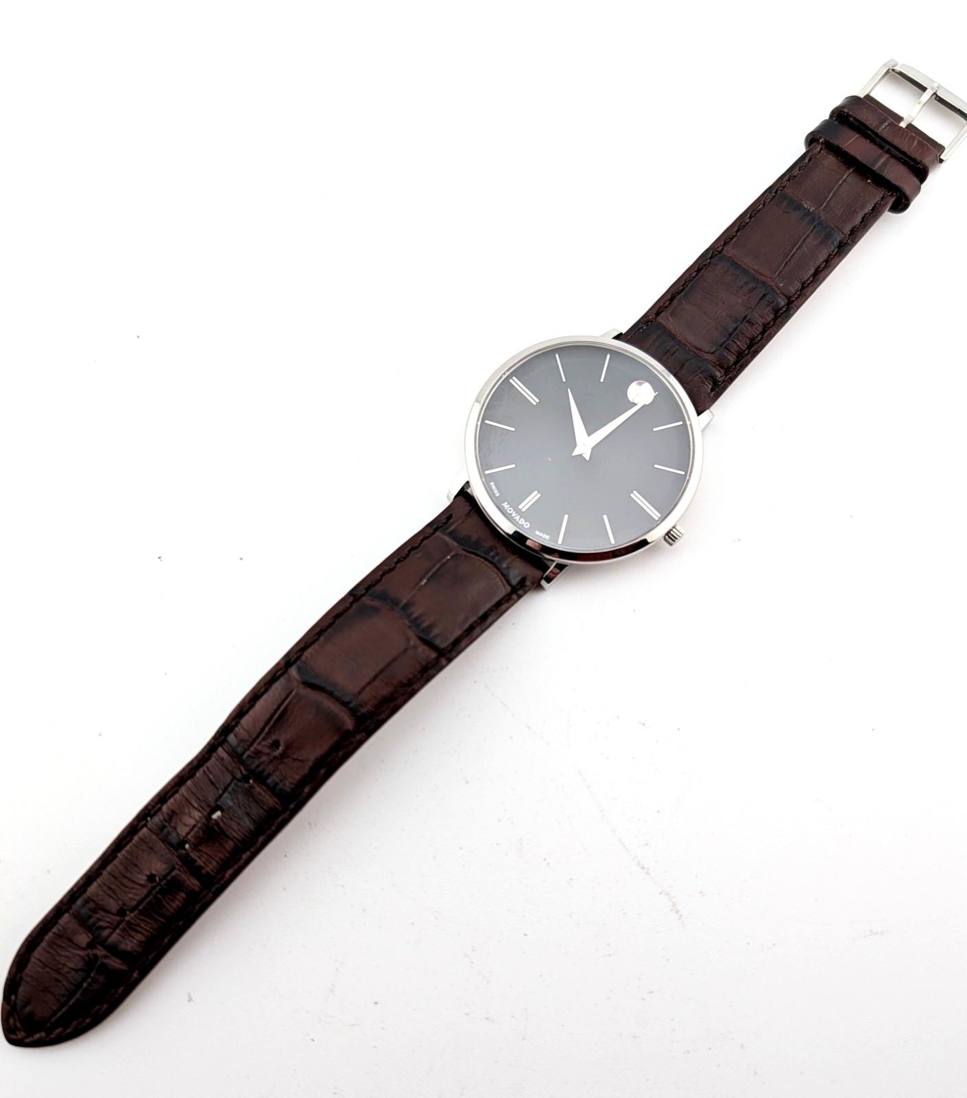 Movado Men’s Ultra-Slim Modern 47 Stainless Steel W/Blk Dial #65.1.14.1395