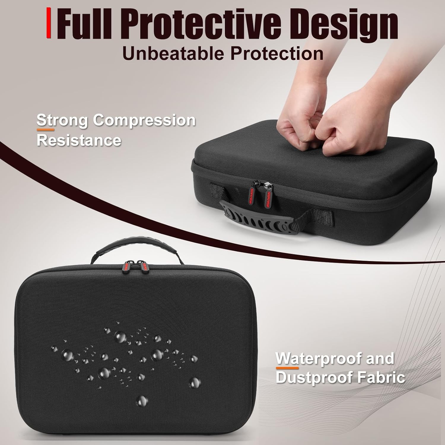 Travel Jewelry Box Watch Case, 8 Slots Watch Organizer for Men Women, Hard Stora