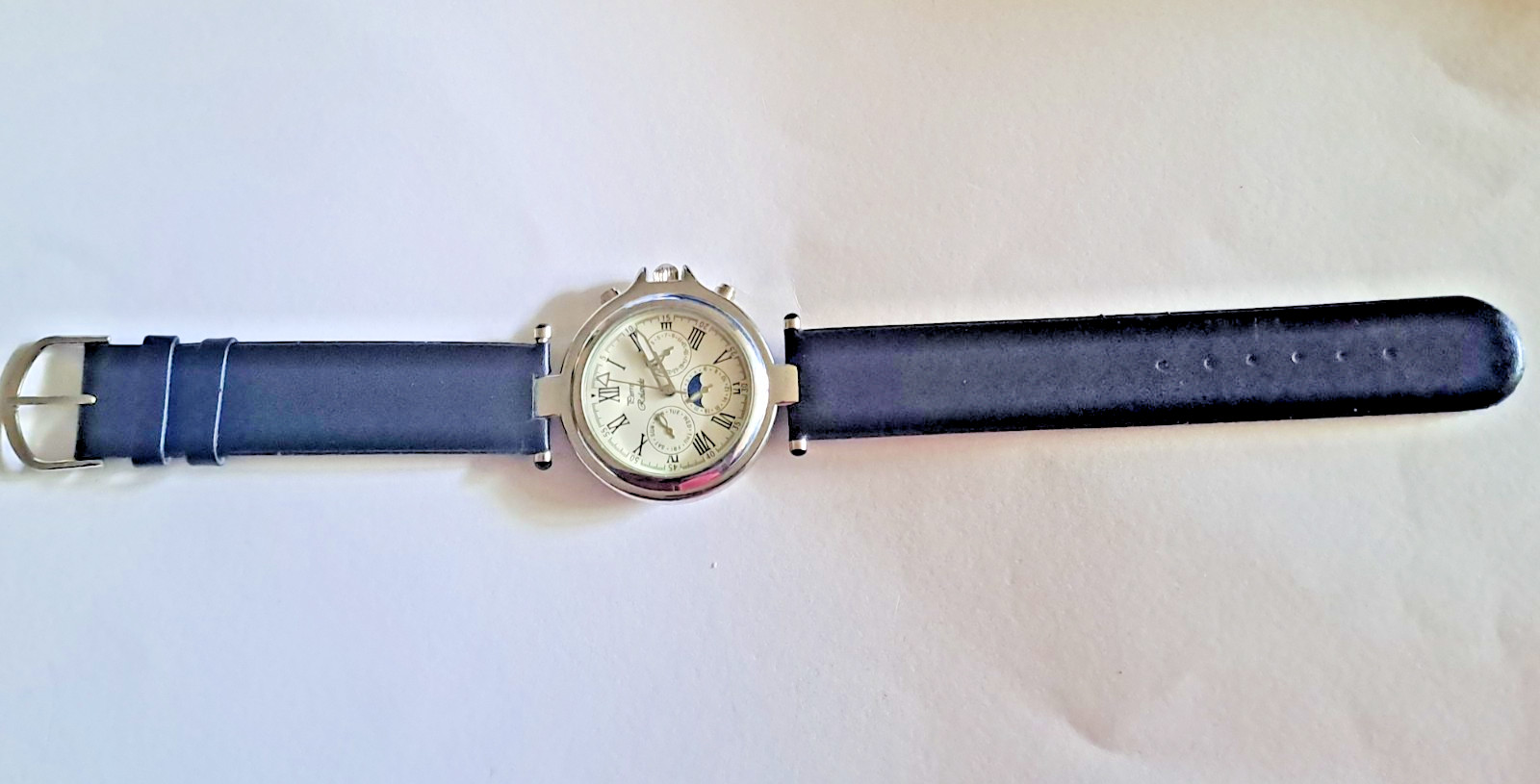 Pierre Rolande Mens Watch Set x2 Moon Phase Day Date Multi Dial Working Unworn