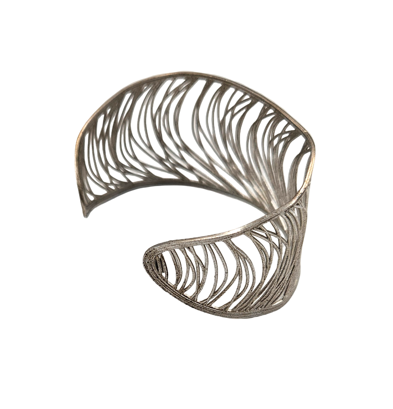 RCI Royal Chain Inc. W1211 Italian Silver 925 Wirework Cuff Bracelet