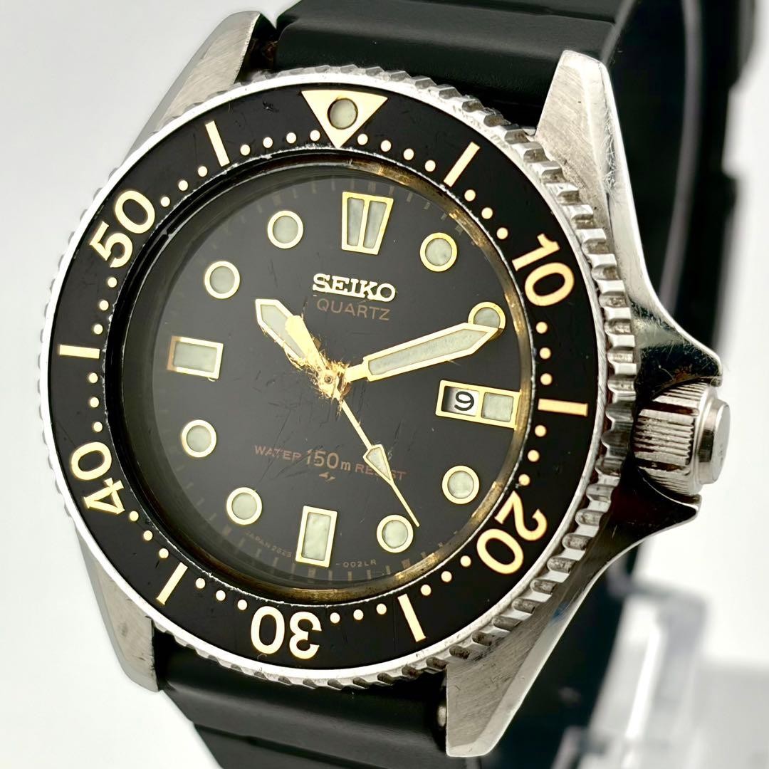 SEIKO 2625-0010 Diver 150m Watch 19cm Battery Replaced Band Replaced