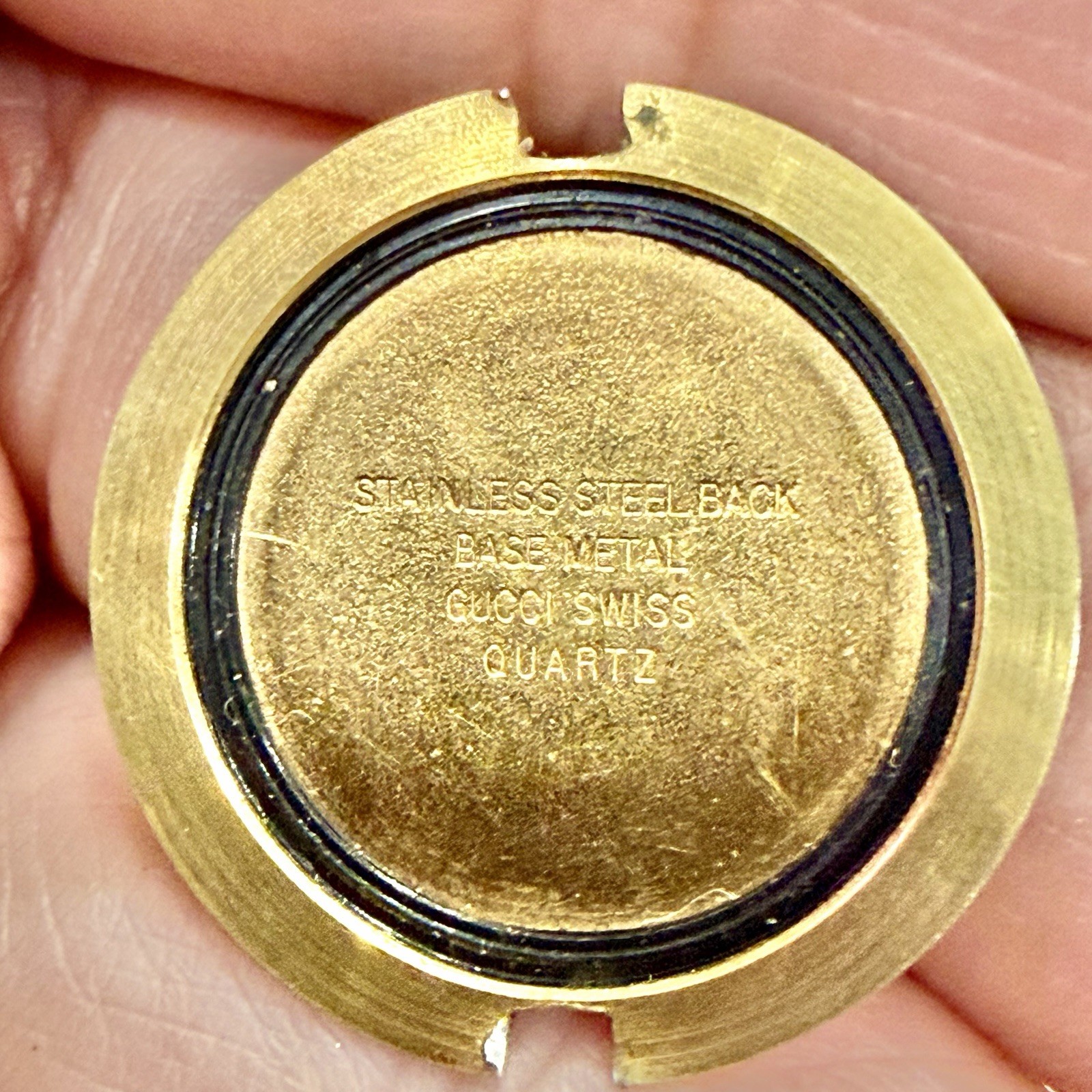 Gucci Change Bezel 1100 Gold 26mm Purple Bezel Quartz Women’s Watch RUNS!