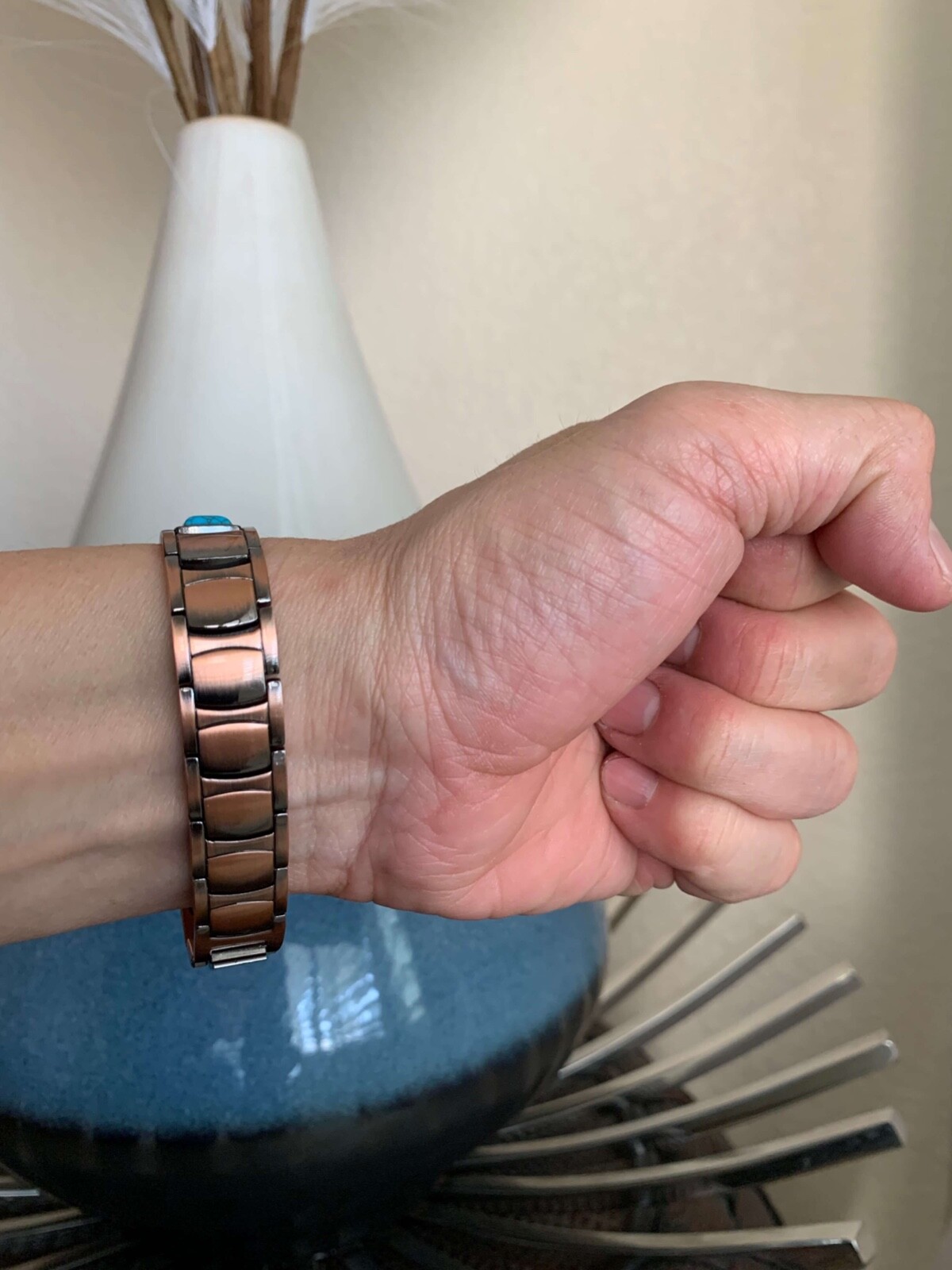 Magnetic Bracelet women Pure Copper Energy Stress Arthritis Pain Relief Anxiety