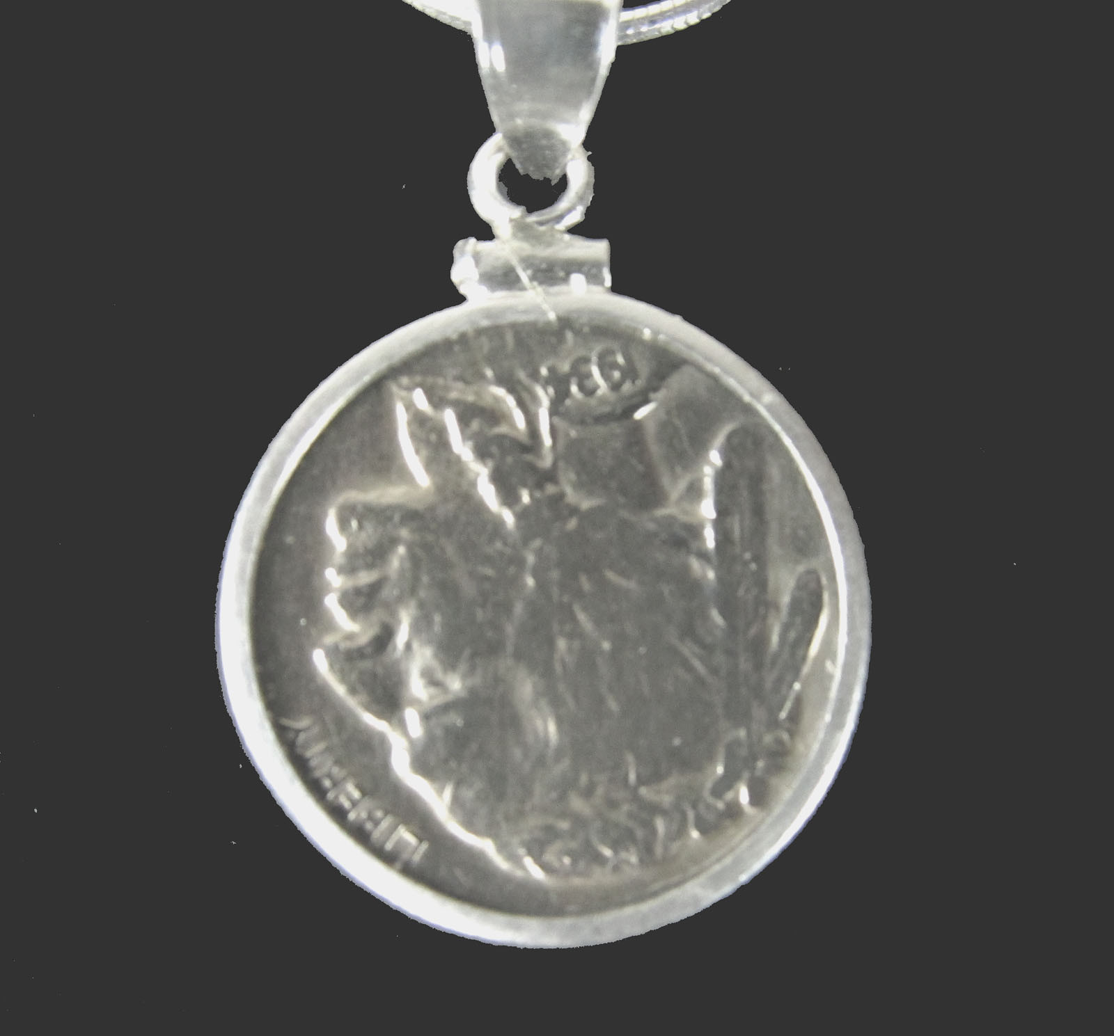 Coin Jewelry Gift Set Buffalo Nickel Sterling Silver Bezel 22″ 1mm Snake Chain