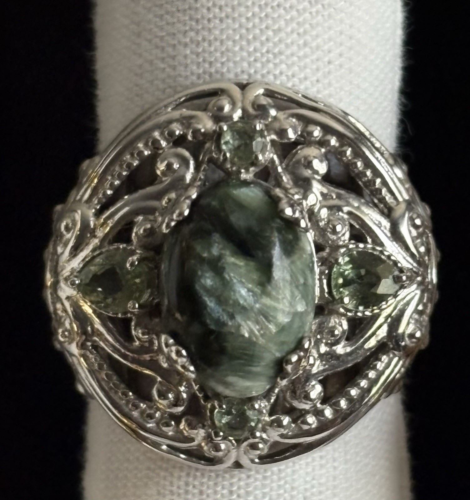 KARIS STS Ring Lot Assorted Gemstones 6 Rings Gold Bond & Platinum Bond STUNNING