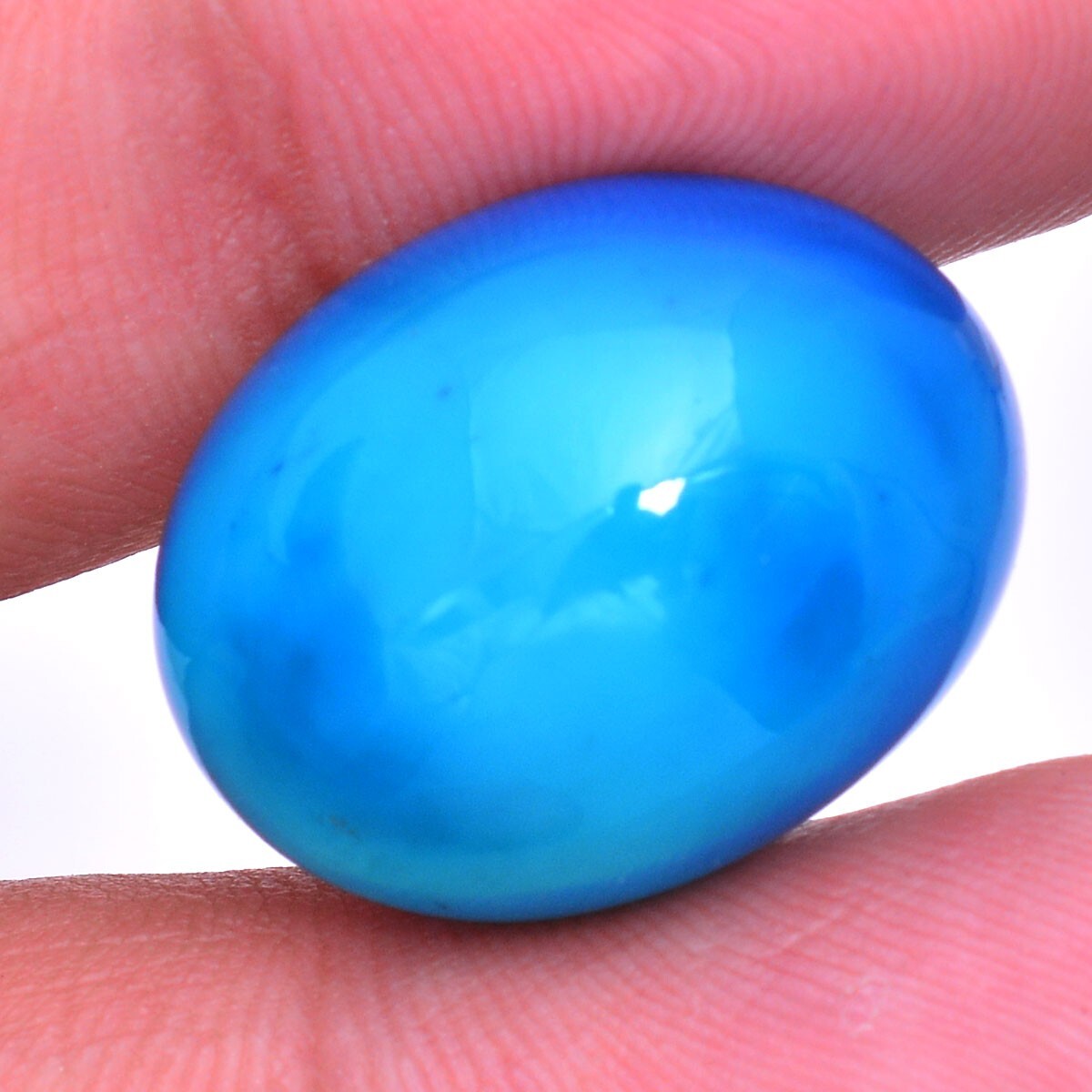 17.90 Cts Natural Ethiopian Blue Opal Top Quality Oval Cabochon Loose Gemstone