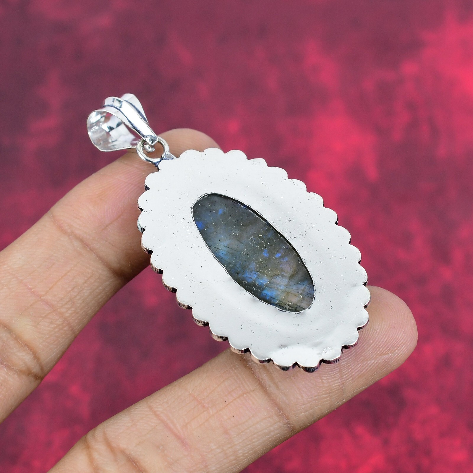 Labradorite Gemstone 925 Sterling Silver Handmade Designer Pendant Jewelry Gifts