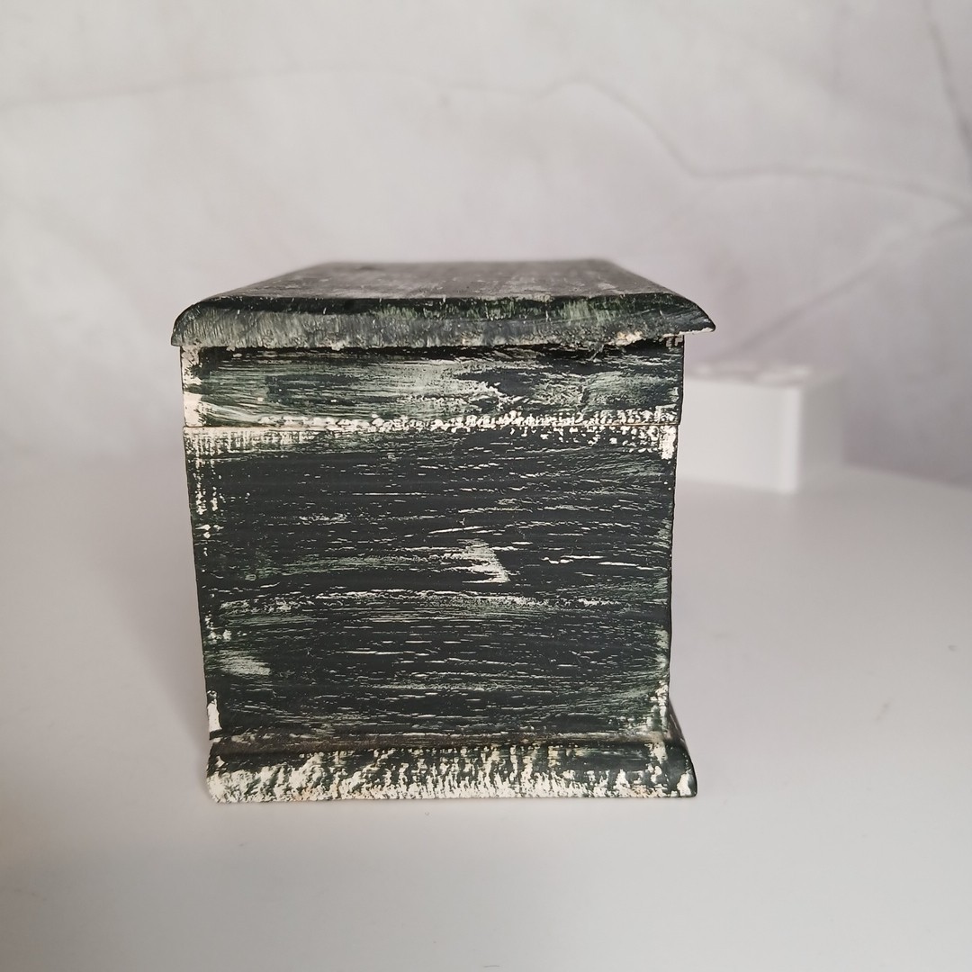 Mini Wooden Antique-Style Trinket Jewelry Storage Toys Box 3.75 In