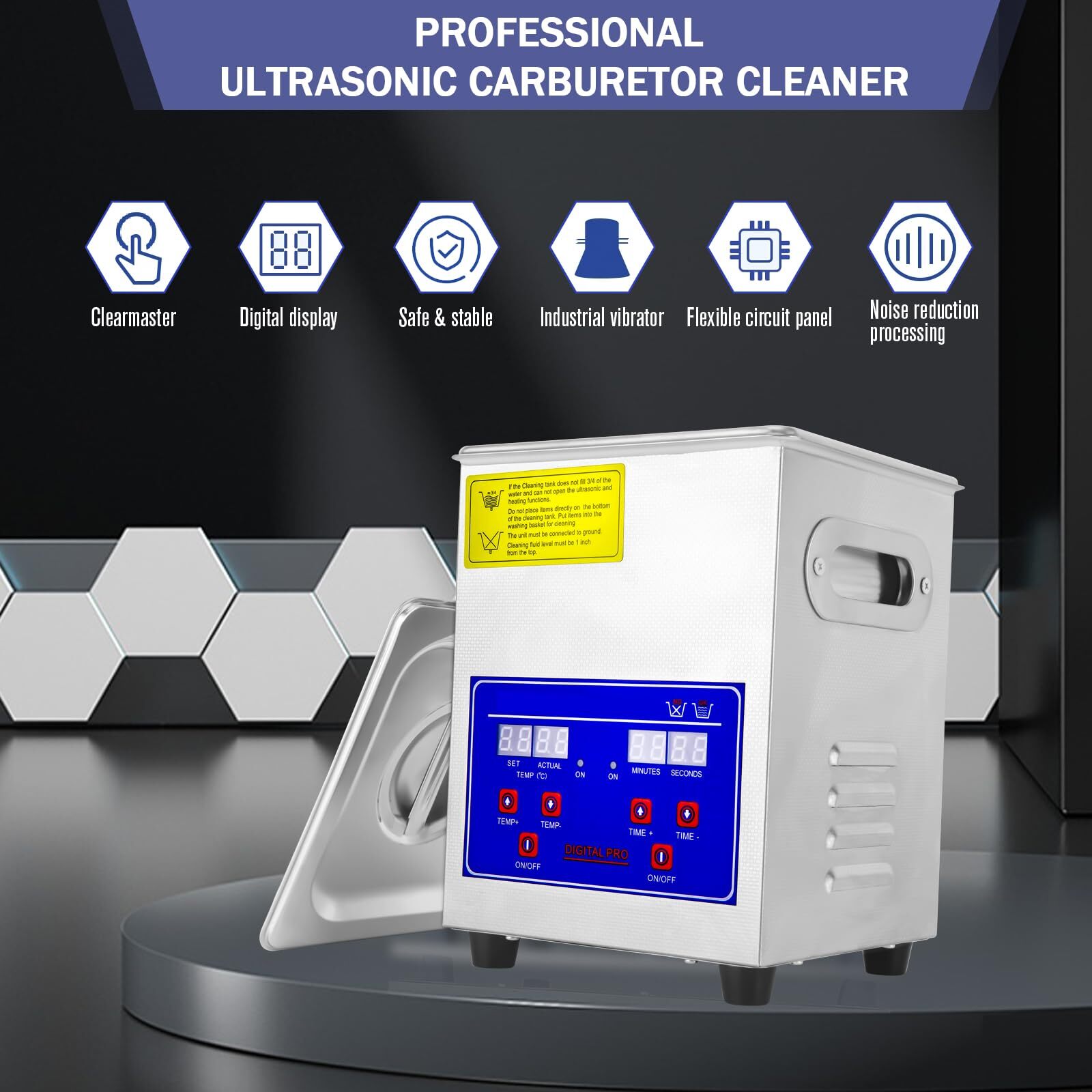 2L Ultrasonic Carburetor Cleaner Machine, Industrial Ultrasonic Parts Cleaner…
