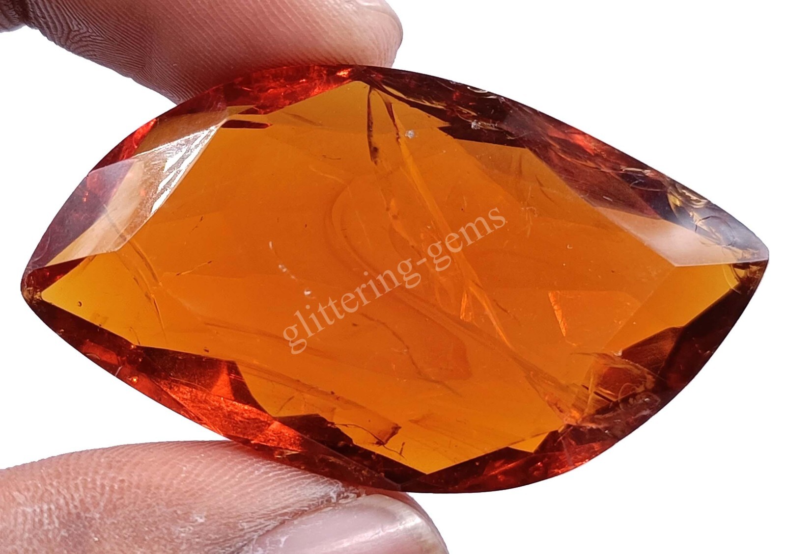 98.25 Ct Fancy Cut Natural Orange Citrine IGL Transparent Loose Gemstone M25