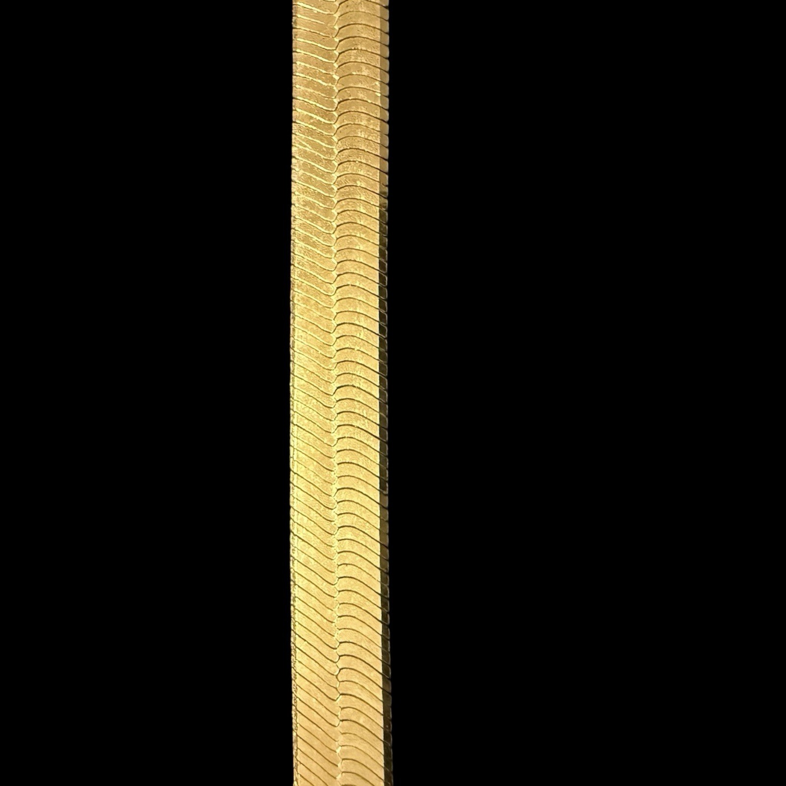 Milor Italy 4 Mm Sterling Silver Gold Vermeil Herringbone 24″ Necklace
