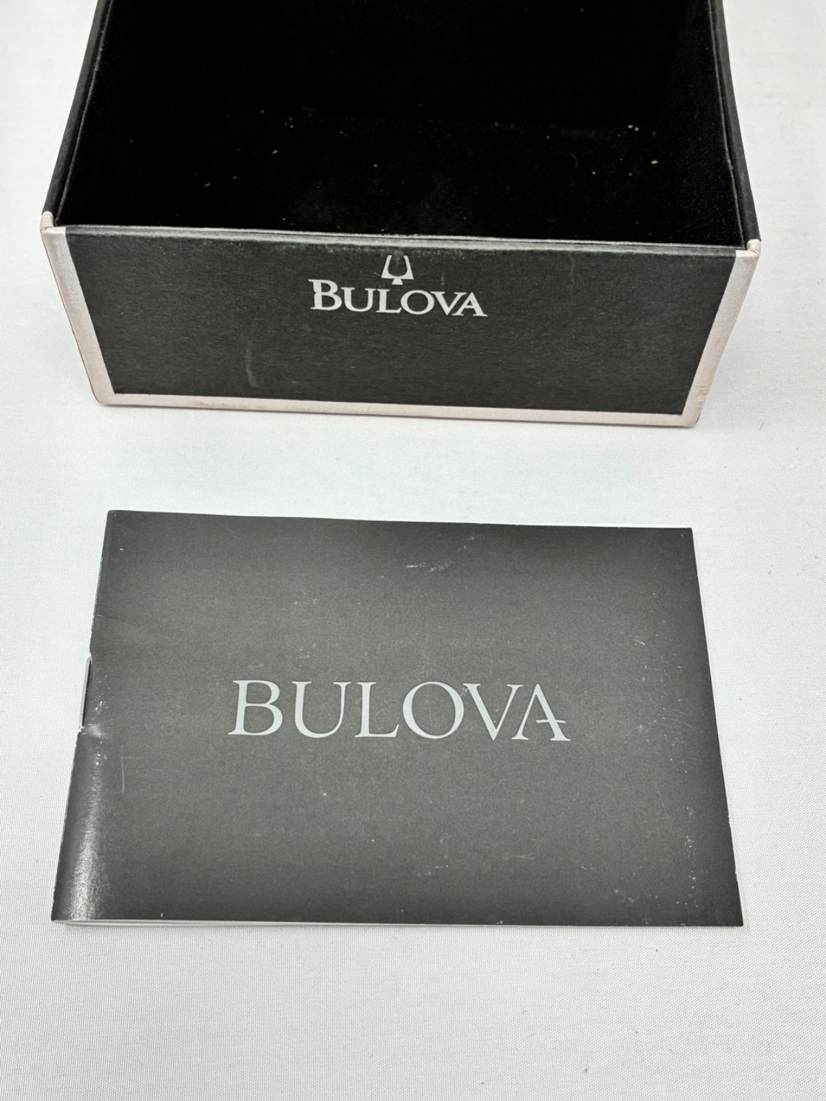 Bulova Men’s Sport Chronograph Watch Black Dial Leather Strap 96A159