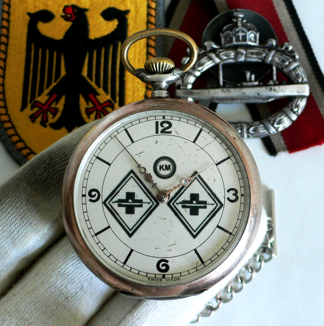 WATCH GERMAN WW2 U-Boat U-866 10.FL Kriegsmarine Navy Chopard L.U.C Pocket Watch