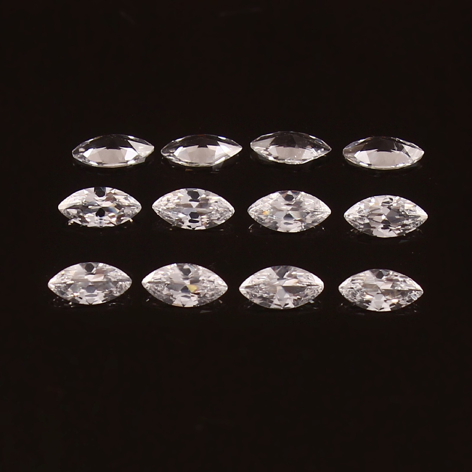 AAA Flawless Ceylon White Sapphire Loose Marquise Gemstone Cut Lot 5 x 2.50 MM