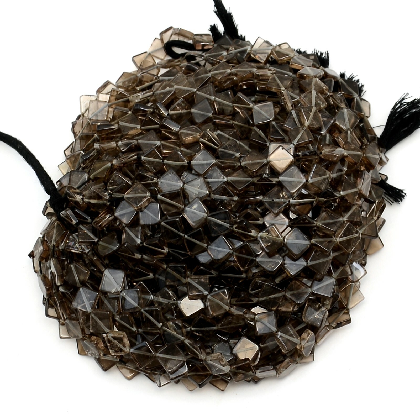 Smokey Quartz Kite Beads 13 Inch Strand Natural Gemstone Jewelry Wholesale Lot