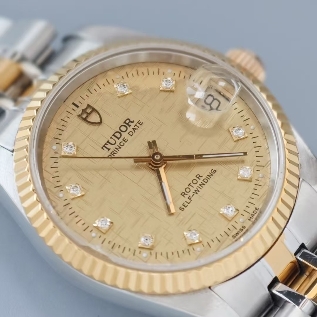 Tudor Gilding Linen Dial Prince 72033 Men’s Watch Automatic 32mm Date
