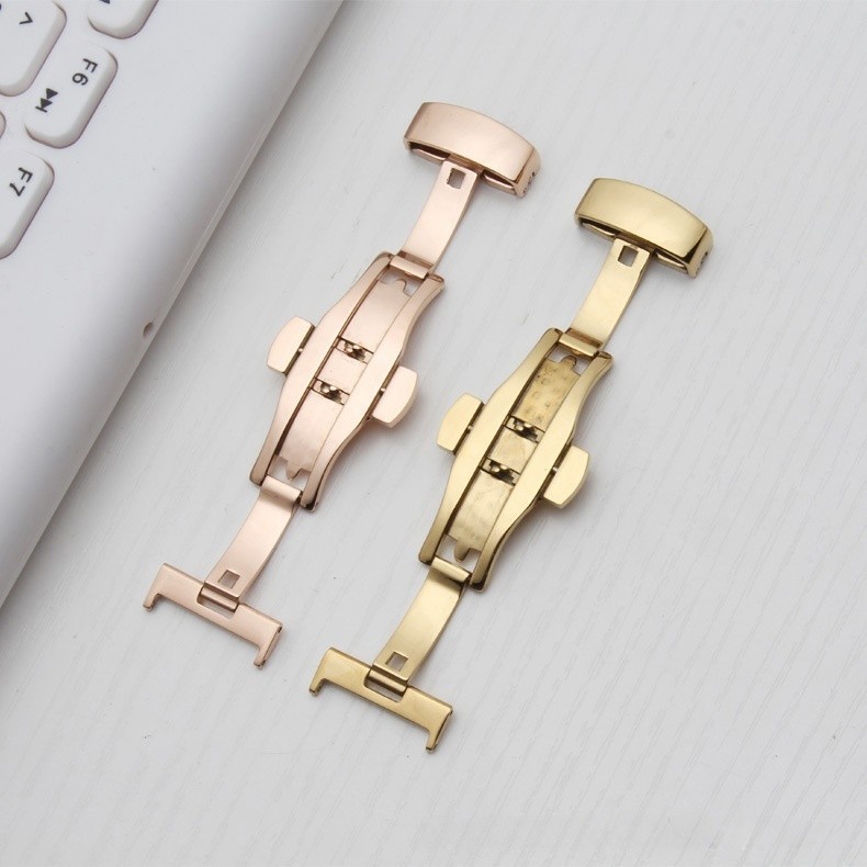 316L Stainless Steel Butterfly Deployment Clasp 18mm 20mm 22mm Watch Band Buckle