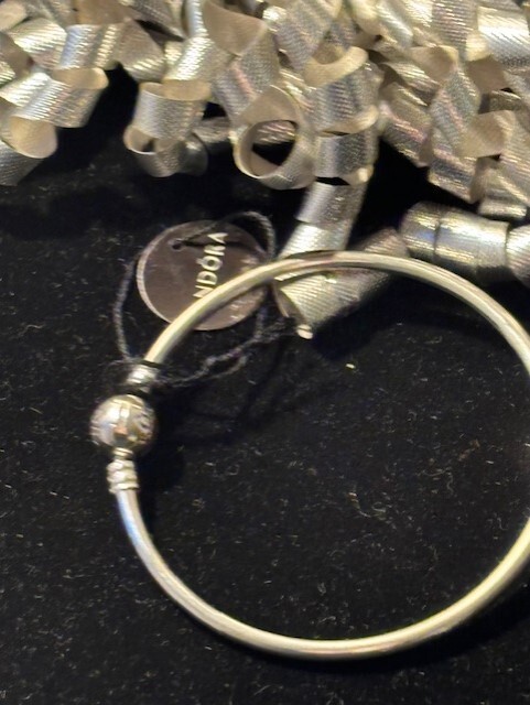 AUTHENTIC PANDORA bracelet BANGLE 590713-19cm 7.5 inches New Free Shipping!