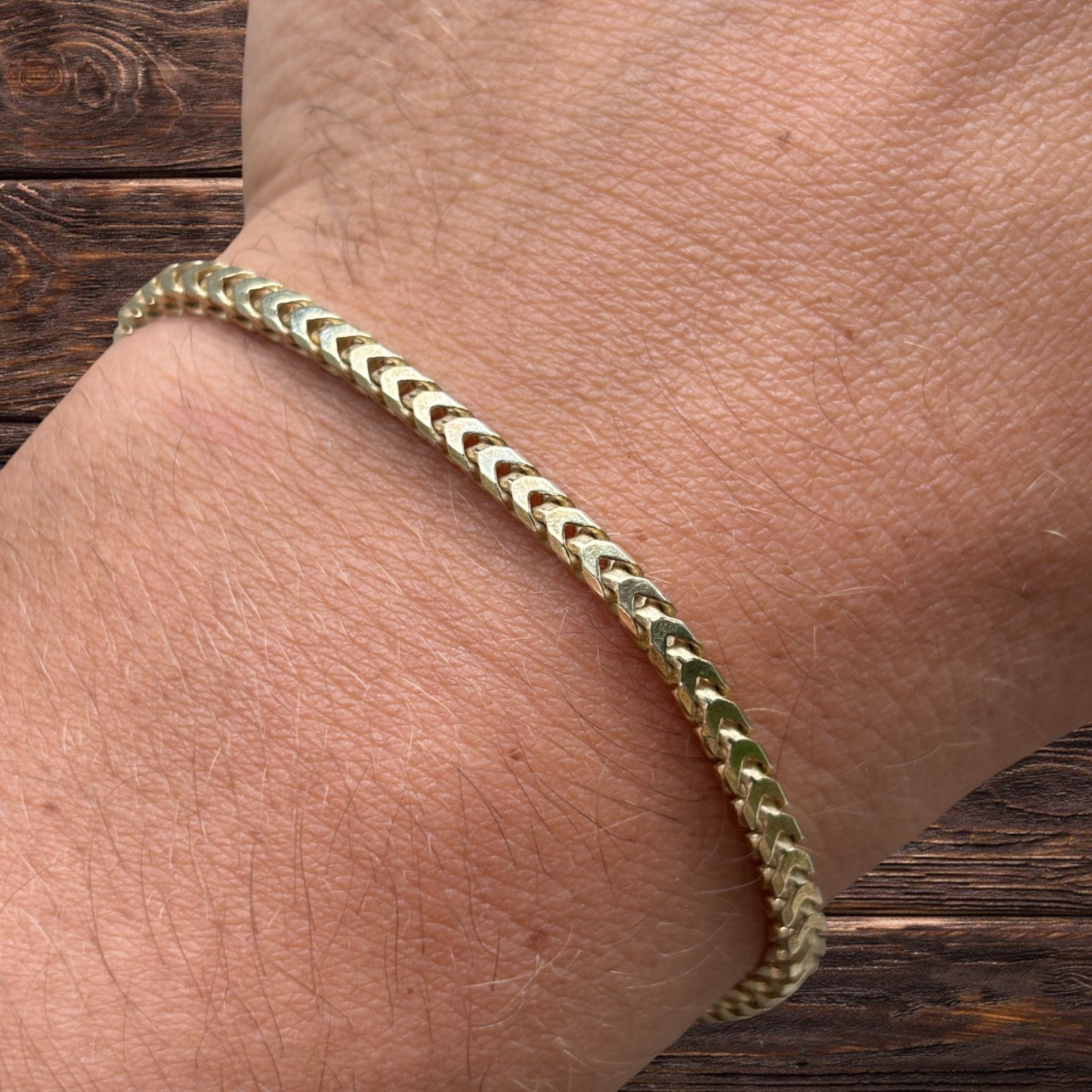 2.5mm Franco Link Bracelet – Real Solid 925 Sterling Silver Or 14k Gold Vermeil