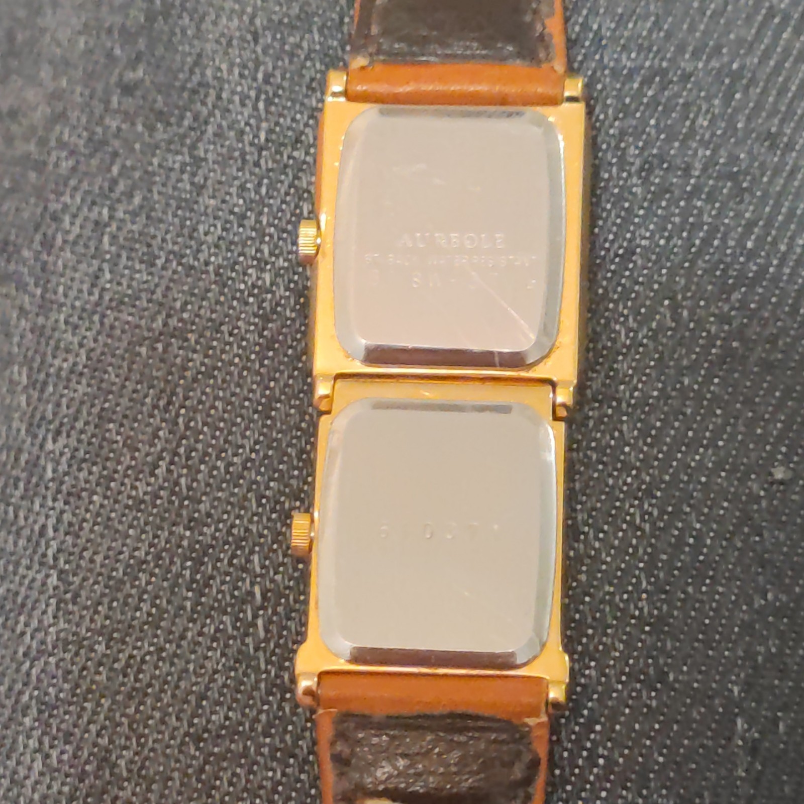 Rare AUREOLE DOUBLE TROUBLE VINTAGE QUARTZ WATCH