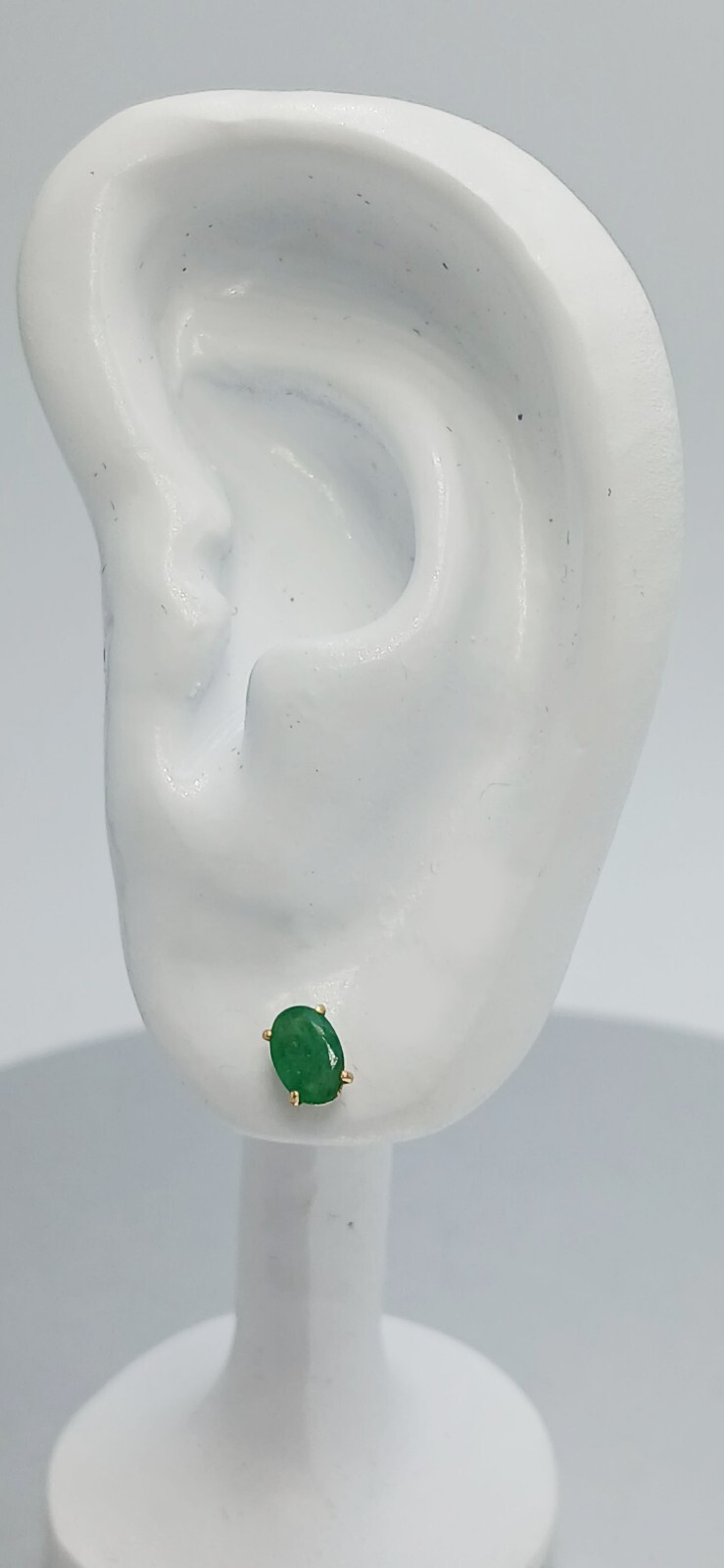 GENUINE 1.34 Cts EMERALD STUD EARRINGS 14K GOLD – Free Appraisal – SCREW BACKS