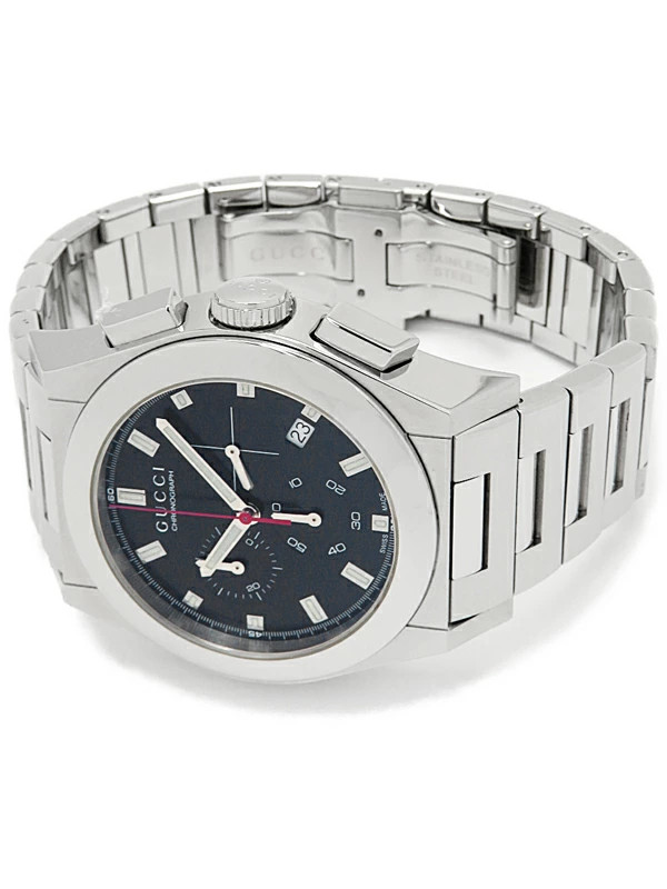 Gucci Pantheon Chronograph Men’s Quartz Black Stainless Watch From Japan